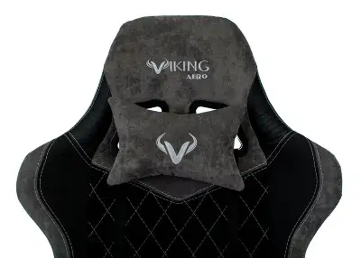 Кресло игровое Zombie VIKING 7 KNIGHT Fabric черный ткань/эко.кожа с подголов. крестов. металл