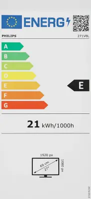 Монитор 27" Philips 271V8L/00 VA FHD D-Sub, HDMI