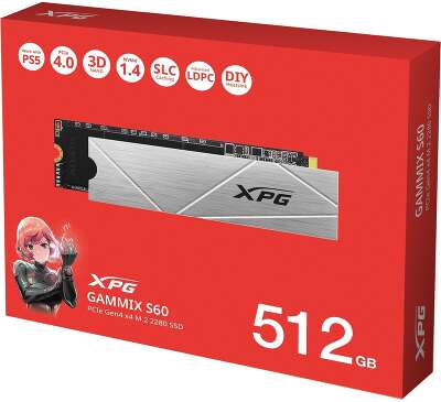 Твердотельный накопитель NVMe 512Gb [AGAMMIXS60-512G-CS] (SSD) ADATA XPG GAMMIX S60 BLADE