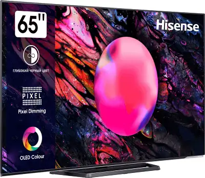 Телевизор 65" Hisense 65A85K, 4K UHD, DVB-T /T2 /C, HDMIx4, USBx2, WiFi, Smart TV, черный