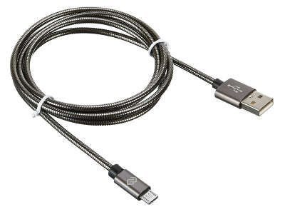 Кабель Digma MICROUSB-1.2M-BRAIDED-G USB (m)-micro USB (m) 1.2м темно-серый