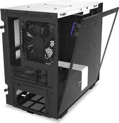 Корпус NZXT H210 Black/white, белый, mini-ITX, Без БП (CA-H210B-W1)