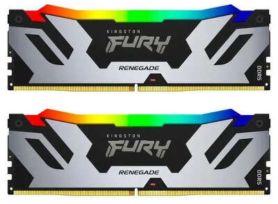 Набор памяти DDR5 DIMM 2x16Gb DDR8000 Kingston FURY Renegade Silver/Black RGB (KF580C38RSAK2-32)