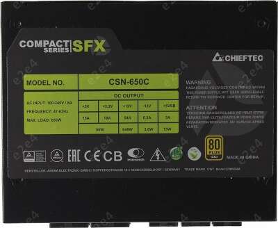 Блок питания 650Вт SFX Chieftec CSN-650C