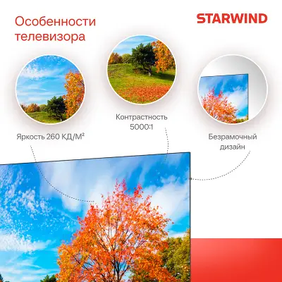 Телевизор 50" StarWind SW-LED50UG403 UHD HDMIx3, USBx2