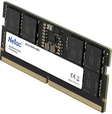 Модуль памяти DDR5 SODIMM 8Gb DDR4800 Netac Basic (NTBSD5N48SP-08)