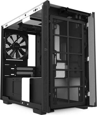 Корпус NZXT H210 Black/white, белый, mini-ITX, Без БП (CA-H210B-W1)