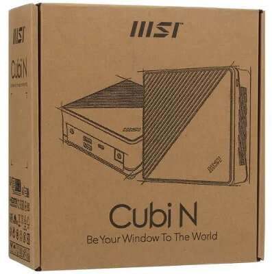 Компьютер Неттоп MSI Cubi N ADL-019RU N100 800 МГц/4/128 SSD/WF/BT/W11Pro,черный