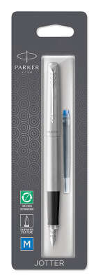 Ручка перьев. Parker Jotter Core F61 (2031012) Stainless Steel CT M сталь нержавеющая блистер