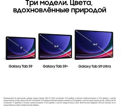 Планшет Samsung Galaxy Tab S9 Ultra, Snapdragon 8 Gen 2, 12Gb RAM, 256Gb, WiFi, графит (SM-X910NZAACAU)