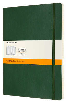 Блокнот Moleskine CLASSIC SOFT QP621K15 XLarge 190х250мм 192стр. линейка мягкая обложка зеленый