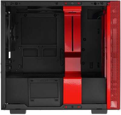 Корпус NZXT H210 Black/red, черный, mini-ITX, Без БП (CA-H210B-BR)