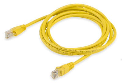 Патч-корд Buro UTP-5E-2M-Y UTP 4 пары cat.5E CCA molded 2м желтый RJ-45 (m)-RJ-45 (m)