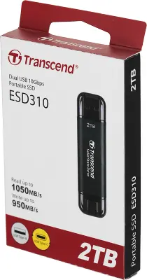 Накопитель SSD Transcend USB-C 2TB TS2TESD310C серый USB-A