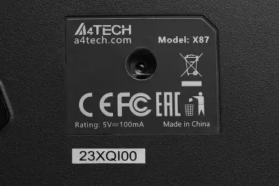 Мышь A4Tech X87 черный оптическая 2400dpi USB 8but (X87 (MAZE))