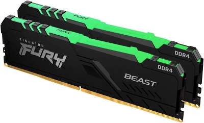 Набор памяти DDR4 DIMM 2x16Gb DDR2666 Kingston FURY Beast RGB (KF426C16BB12AK2/32)