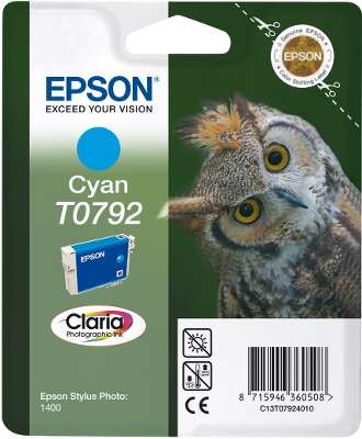 Картридж струйный Epson T0792 C13T07924010 голубой (1000стр.) (11.1мл) для Epson P50/PX660