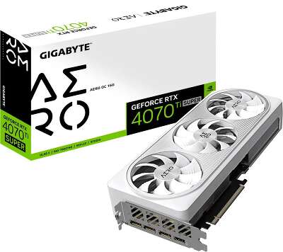 Видеокарта GIGABYTE NVIDIA nVidia GeForce RTX 4070Ti SUPER AERO OC 16Gb DDR6X PCI-E HDMI, 3DP