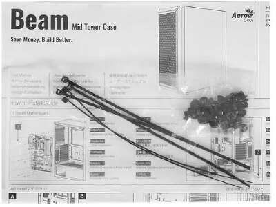 Корпус AeroCool Beam v2, черный, ATX, Без БП (Beam-G-BK-V2)