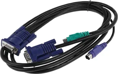 Кабель D-Link DKVM-CB/B1A stranded 1.8м черный