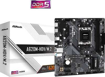 Материнская плата mATX LGAAM5 ASRock A620M-HDV/M.2