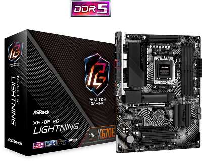 Материнская плата ATX LGAAM5 ASRock X670E PG LIGHTNING