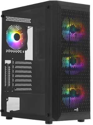 Корпус AeroCool Beam v2, черный, ATX, Без БП (Beam-G-BK-V2)