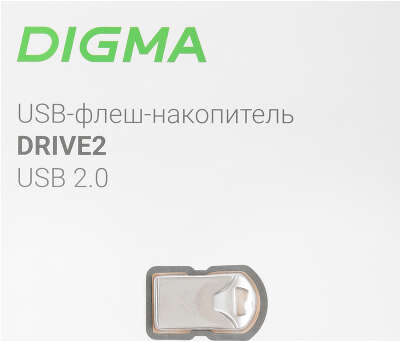 Флеш Диск Digma 128Gb DRIVE2 DGFUM128A20SR USB2.0 серебристый