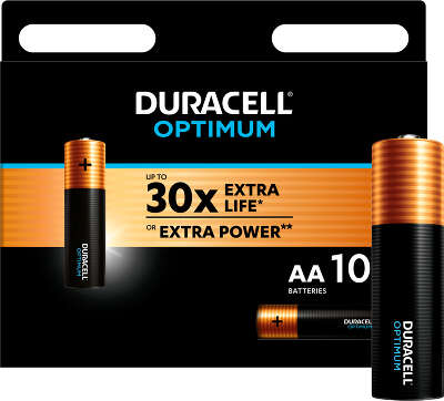 Элемент питания AA Duracell OPTIMUM LR6 (10 шт в упаковке) цена за 1 штуку