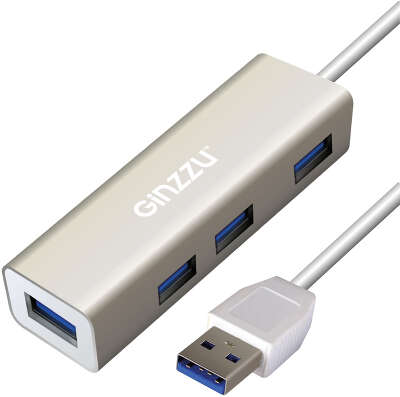 Концентратор USB 3.0 HUB Ginzzu GR-517UB USB 3.0, 4 порта USB3.0, 20см кабель