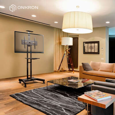 Подставка для телевизора Onkron TS1551 черный 40"-70" макс.60.5кг напольный мобильный