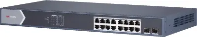 Коммутатор Hikvision DS-3E0518P-E/M 16x1Гбит/с 2SFP 16PoE 125W неуправляемый