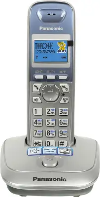 Р/Телефон Dect Panasonic KX-TG2511RUS серебристый/голубой АОН