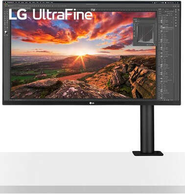 Монитор LG 31.5" 32UN880-B черный IPS LED 16:9 HDMI M/M матовая HAS Piv 350cd 178гр/178гр 3840x2160 60Hz FreeSync DP 4K USB 10.3кг