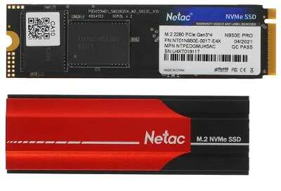 Твердотельный накопитель NVMe 1Tb [NT01N950E-001T-E4X] (SSD) Netac N950E Pro