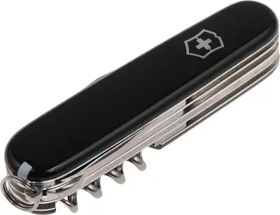 Нож перочинный Victorinox Huntsman (1.3713.3) 91мм 15функц. черный карт.коробка