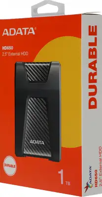 Внешний жесткий диск 1Tb [AHD650-1TU31-CBK] (HDD) ADATA DashDrive Durable HD650