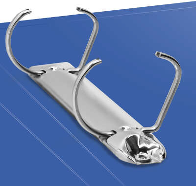 Папка на 2-х D-кольцах Бюрократ -0840/2DBLU A4 пластик 0.8мм кор.40мм внутр. с вставкой синий