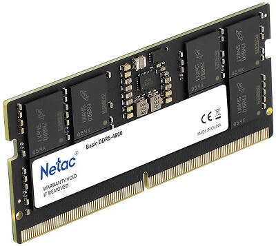 Модуль памяти DDR5 SODIMM 8Gb DDR4800 Netac Basic (NTBSD5N48SP-08)