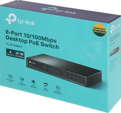 Коммутатор TP-LINK TL-SF1008LP, 8*10/100