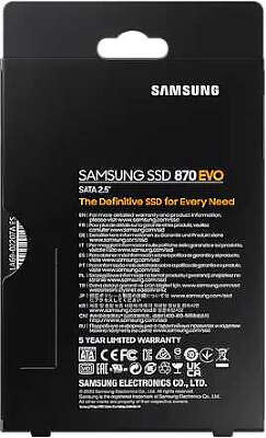 Накопитель SSD Samsung SATA-III 2TB MZ-77E2T0BW 870 EVO 2.5"