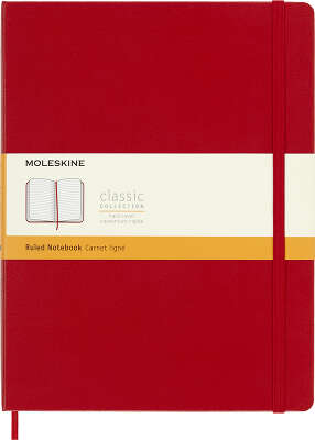 Блокнот Moleskine CLASSIC QP090F2 XLarge 190х250мм 192стр. линейка твердая обложка красный