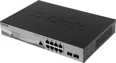 Коммутатор D-Link DGS-1210-10P/ME/B1A 8G 2SFP 8PoE управляемый