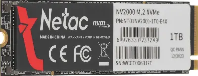 Твердотельный накопитель NVMe 1Tb [NT01NV2000-1T0-E4X] (SSD) Netac NV2000