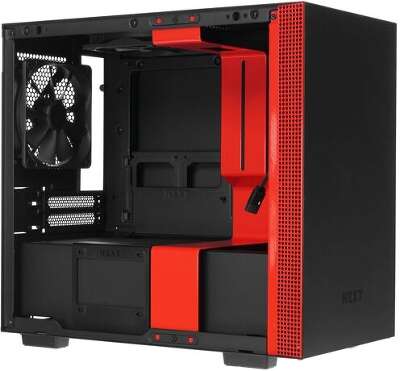 Корпус NZXT H210i, черный/красный, mini-ITX, Без БП (CA-H210I-BR)