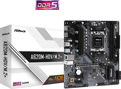 Материнская плата mATX LGAAM5 ASRock A620M-HDV/M.2+