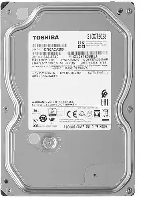 Жесткий диск SATA3 2Tb [DT02ACA200] (HDD) Toshiba DT02, 7200rpm, 256Mb