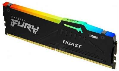 Модуль памяти DDR5 DIMM 16Gb DDR5600 Kingston FURY Beast RGB (KF556C40BBA-16)