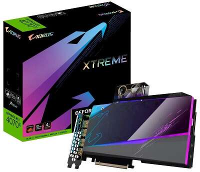 Видеокарта GIGABYTE NVIDIA nVidia GeForce RTX 4070Ti XTREME WATERFORCE WB 12Gb DDR6X PCI-E HDMI, 3DP