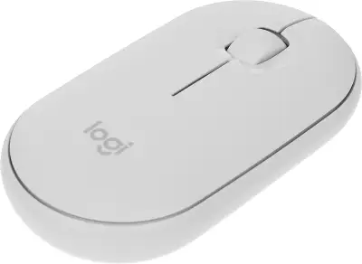 Мышь Logitech Pebble M350 белый оптическая 1000dpi silent беспров. BT/Radio USB для ноутбука 3but (910-005541)